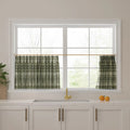 Sara Le Print Linen Pleated Cafe Curtains?-TWOPAGES