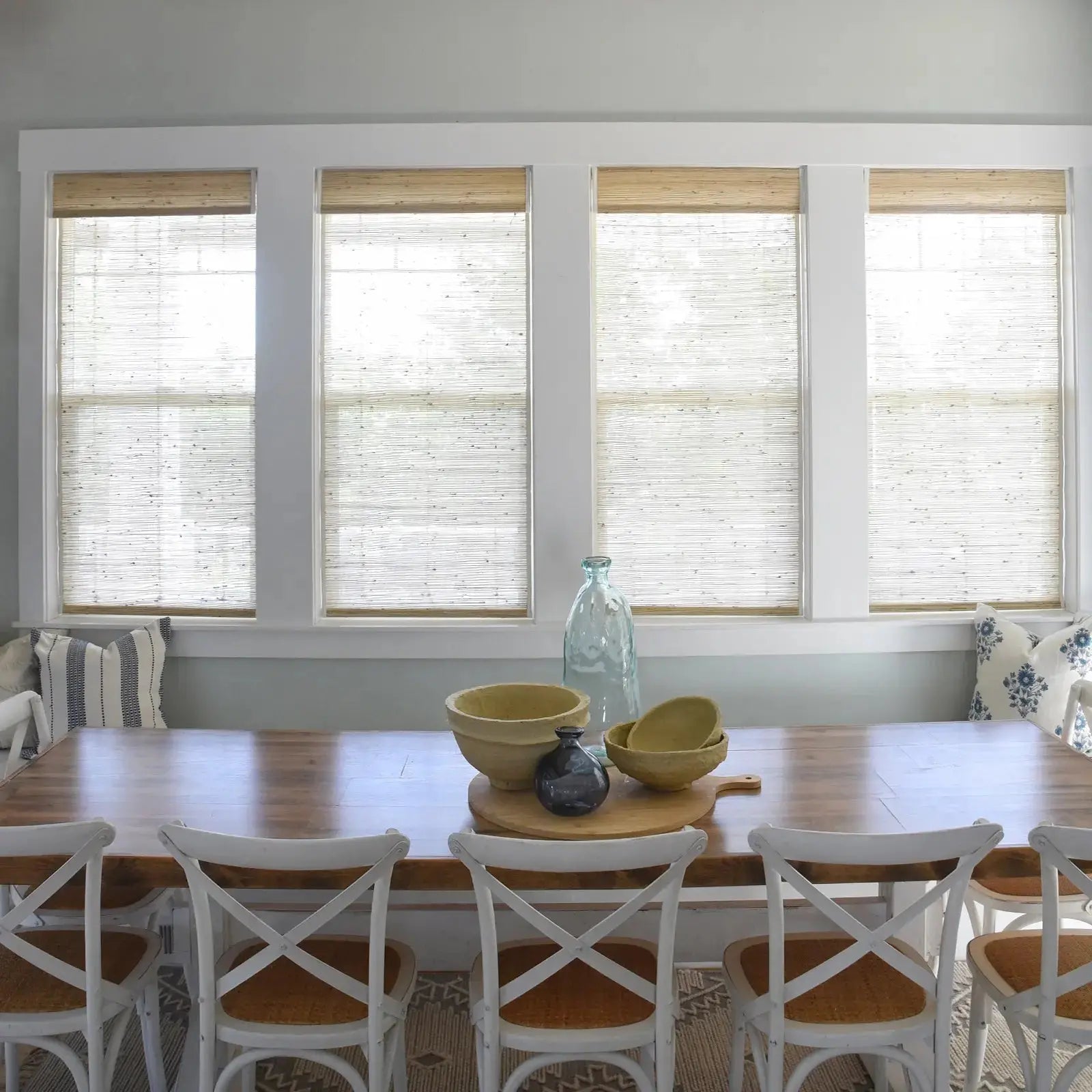 Natural Ramie Bamboo Woven Blind - Beige?-TWOPAGES CURTAINS
