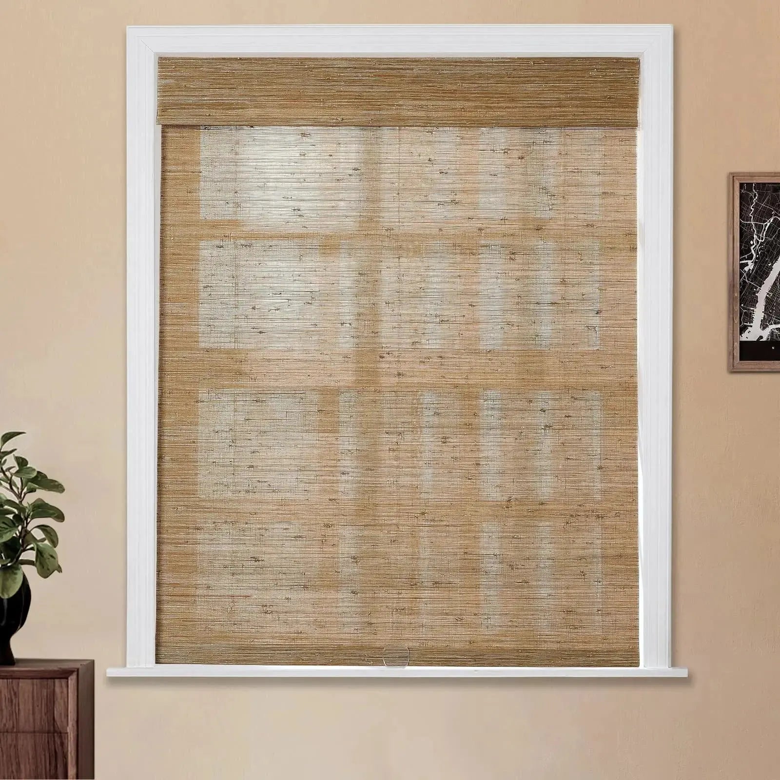 Natural Jute Bamboo Woven Blind - Bark TWOPAGES CURTAINS