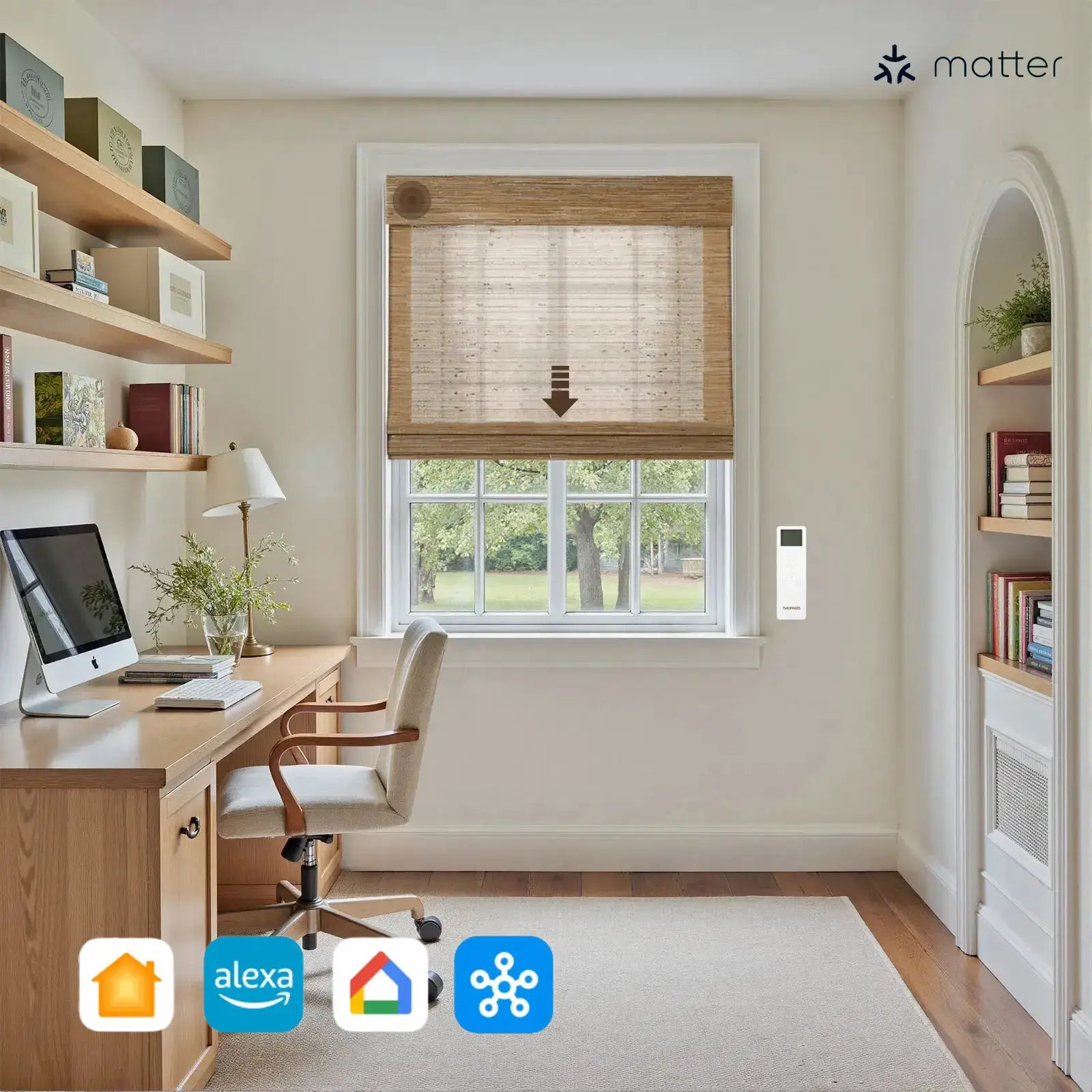 Motorized Window Woven Bamboo Blinds?-TWOPAGES CURTAINS