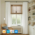 Motorized Window Woven Bamboo Blinds?-TWOPAGES CURTAINS