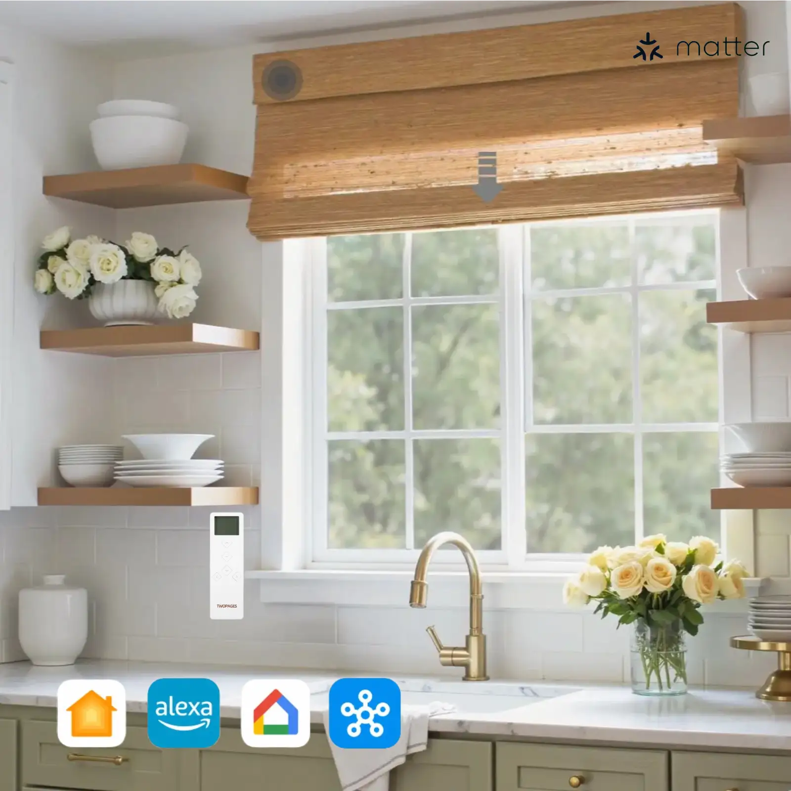Motorized Window Woven Bamboo Blinds?-TWOPAGES CURTAINS