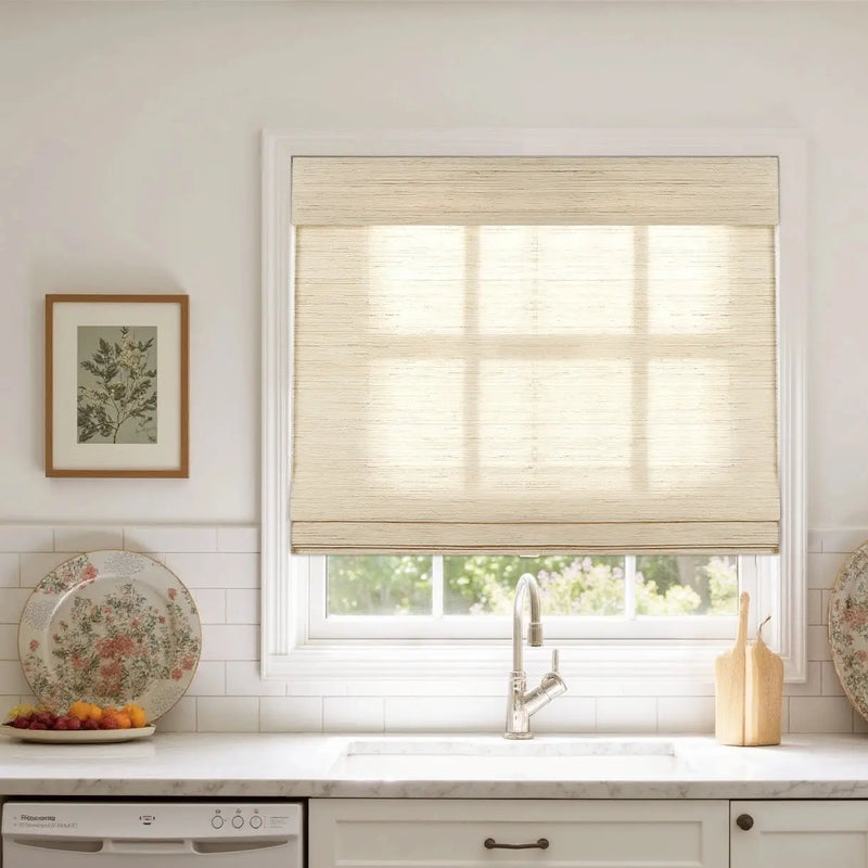 Natural Ramie Bamboo Woven Blind - Cashew?-TWOPAGES CURTAINS
