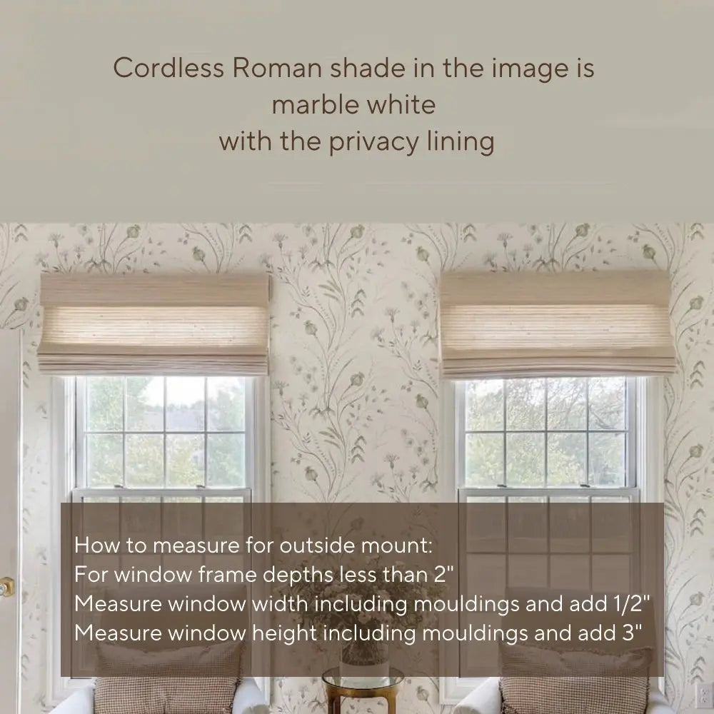 Natural Paper Bamboo Woven Blind - Marble White TWOPAGES CURTAINS