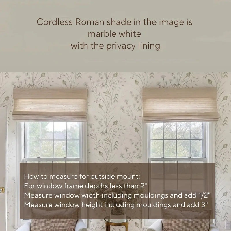 Natural Paper Bamboo Woven Blind - Marble White TWOPAGES CURTAINS
