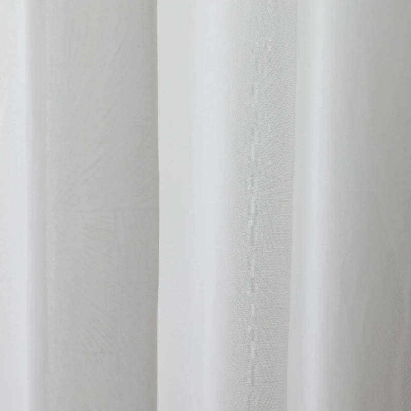 Florida Embossed White Semi Sheer Curtain Pleated?-TWOPAGES