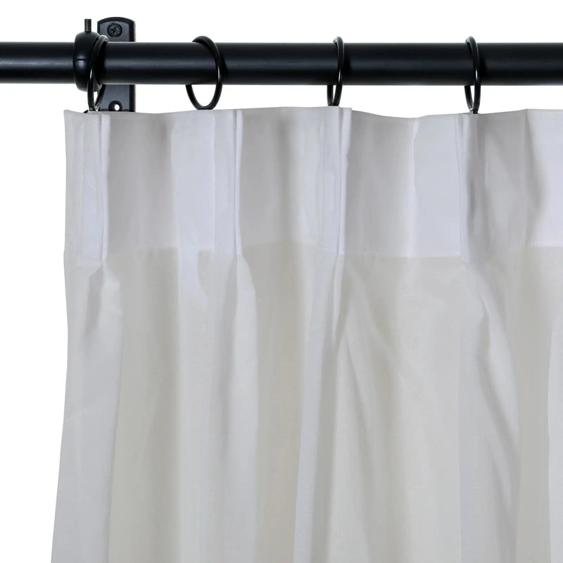 Florida Embossed White Semi Sheer Curtain Pleated?-TWOPAGES