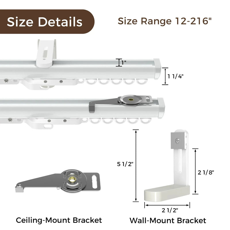 Leo Single Wall & Ceiling Curtain Track?-TWOPAGES