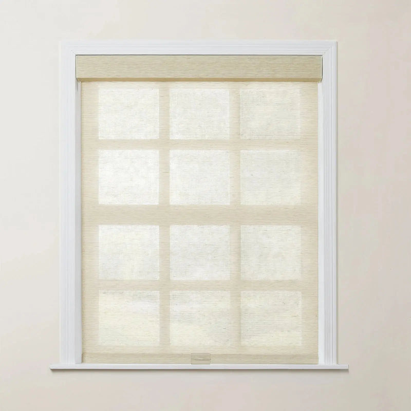 Rae Natural Jute Woven Wood Roller Blinds Cordless-?-TWOPAGES