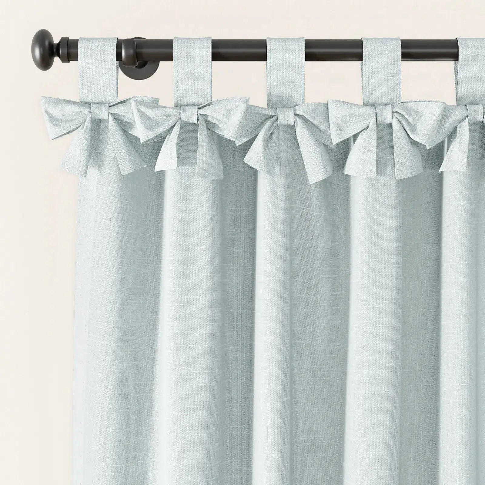 Jawara Linen Cotton Tie Top Bow Curtain-?-TWOPAGES
