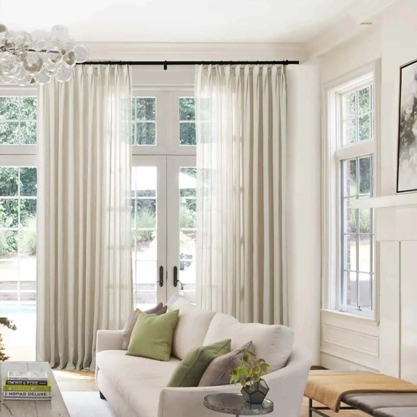 Flynn Airy Lightweight Sheer Curtain Pleated?-TWOPAGES