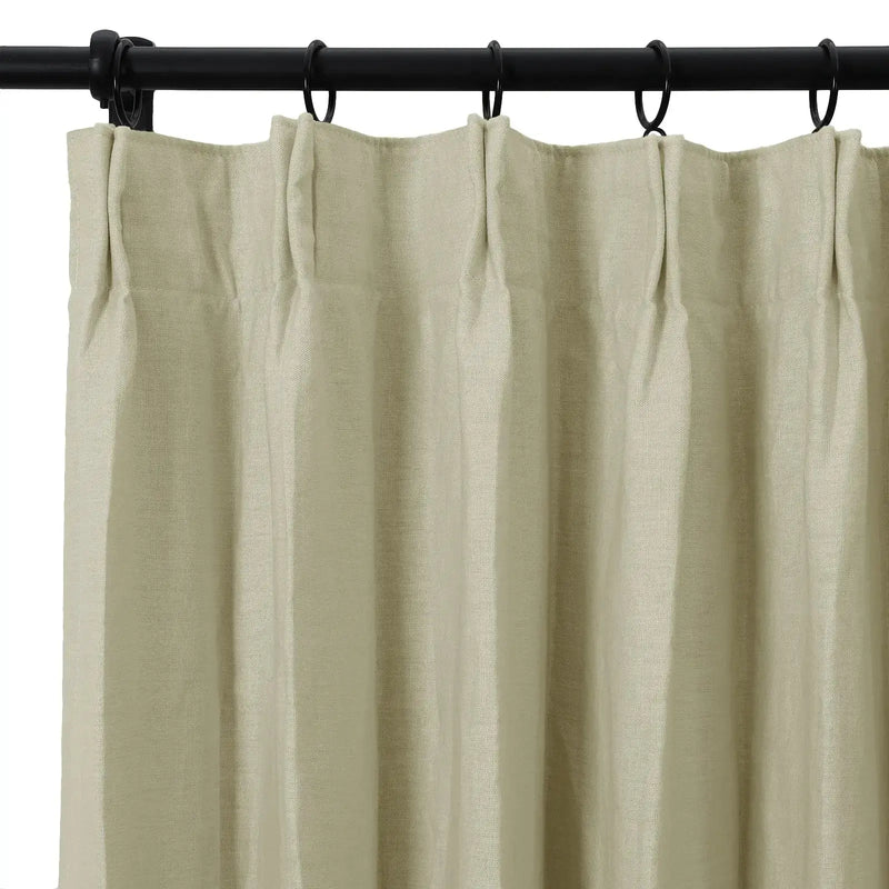 Patti Premium 100% Belgian Flax Linen Curtain Pleated- -TWOPAGES