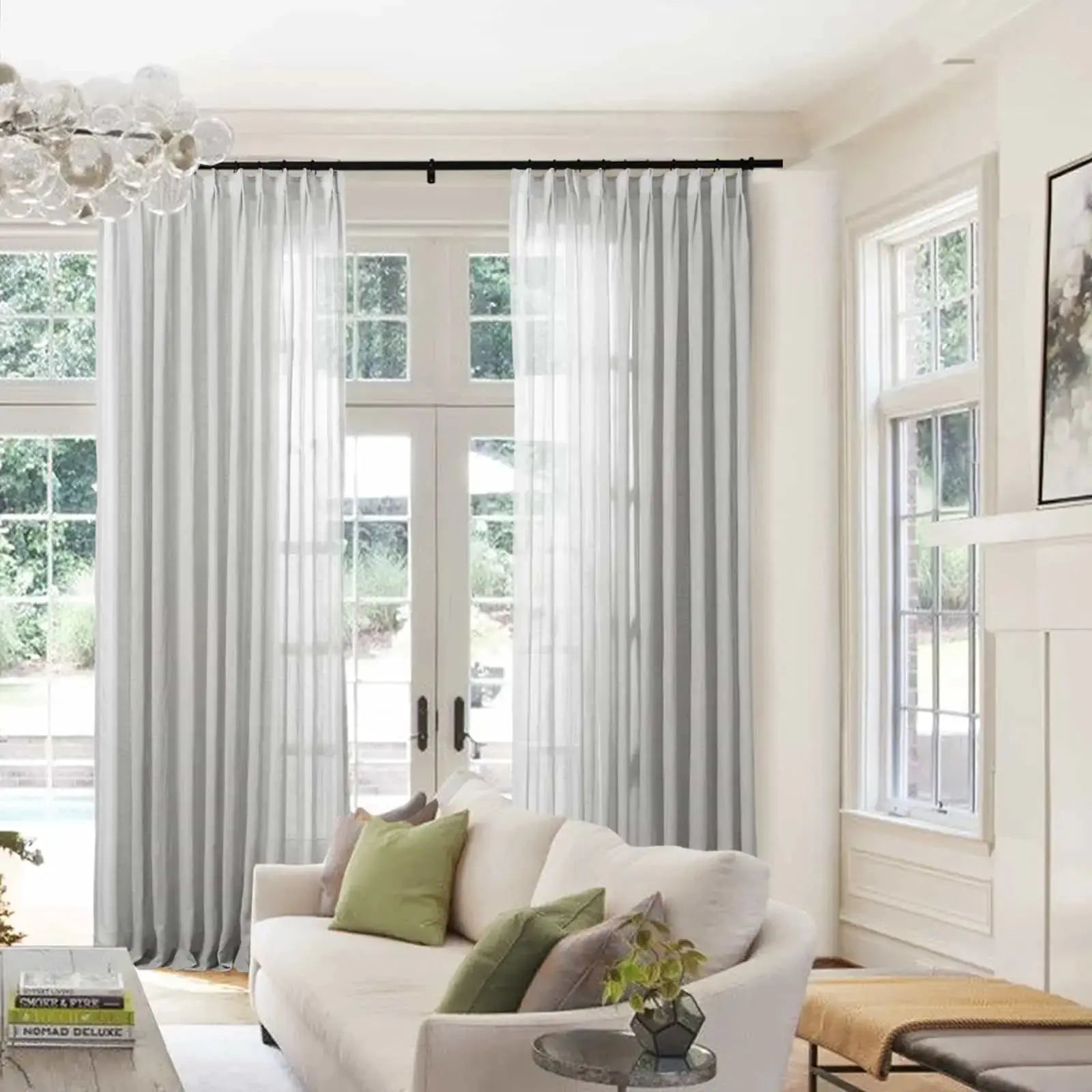 Flynn Airy Lightweight Sheer Curtain Pleated?-TWOPAGES