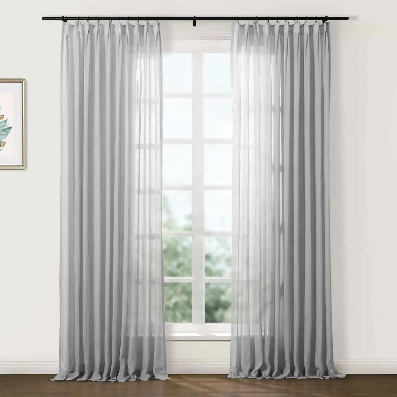 Flynn Airy Lightweight Sheer Curtain Pleated?-TWOPAGES