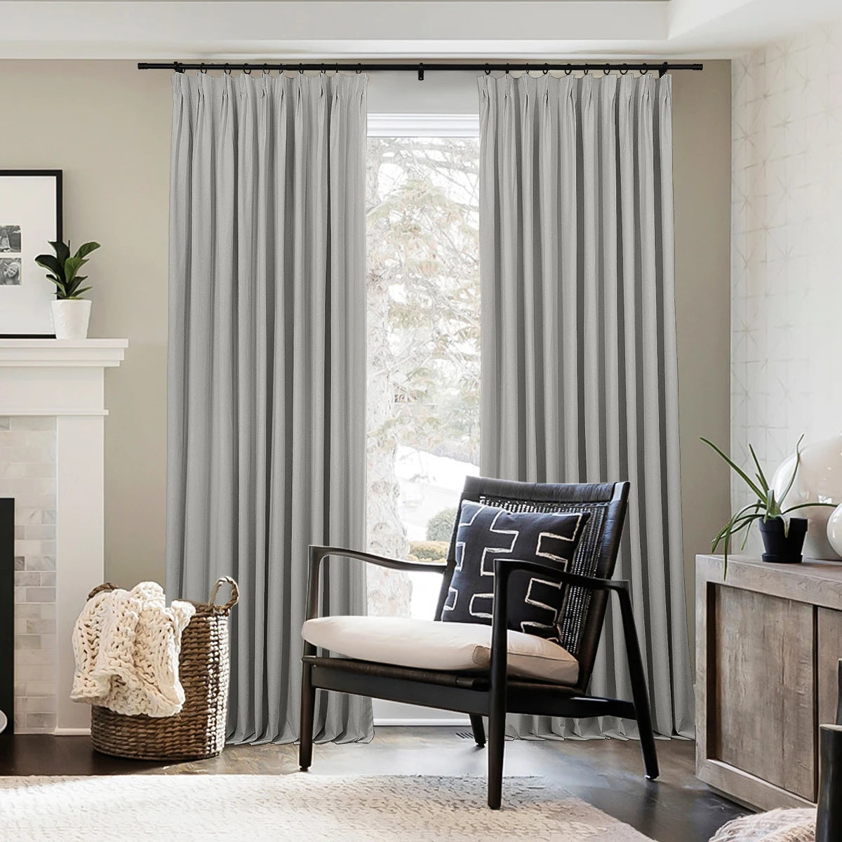 Lila Blackout Pleated Curtains