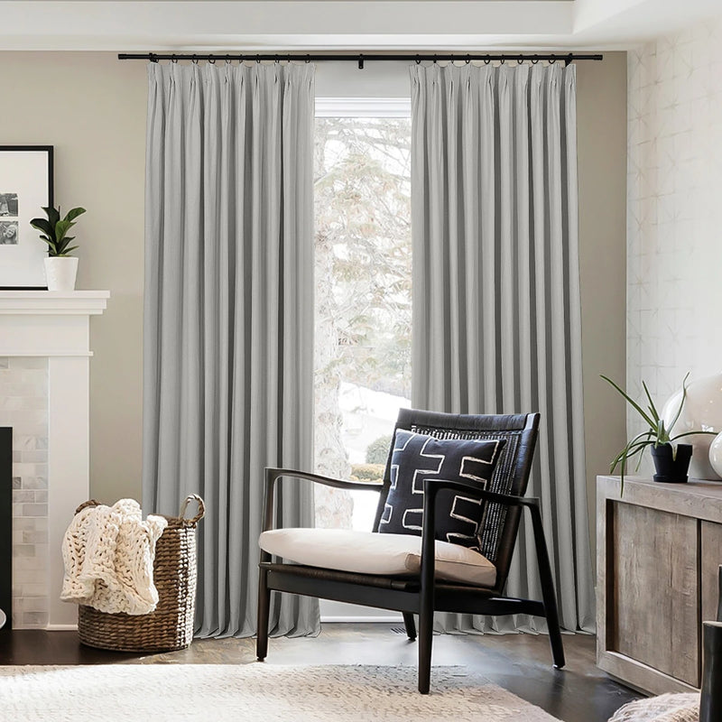 Lila Blackout Pleated Curtains