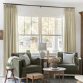 Liz Linen Blackout Curtains Pleated Drapery- -TWOPAGES