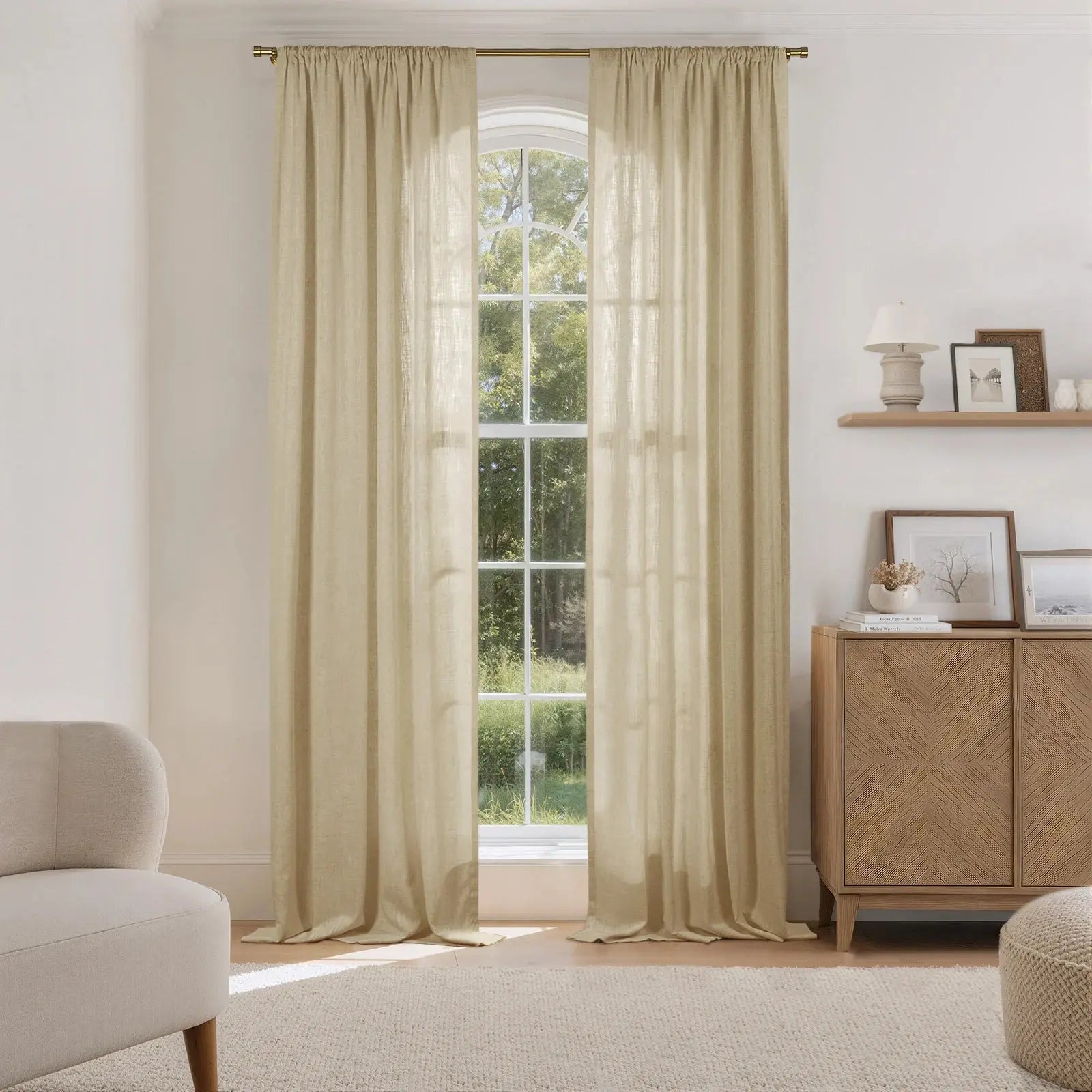 Liz Linen Drape Soft Top- Light Khaki 1908-4-TWOPAGES