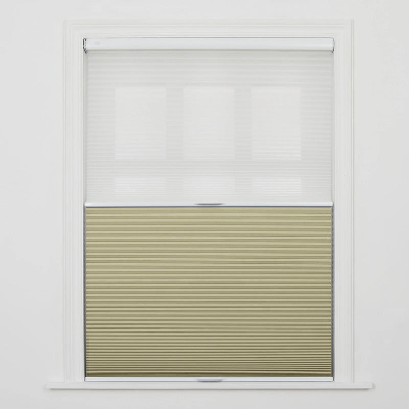 Aura No-Drill Day Night Blackout Cellular Window Blinds Cordless