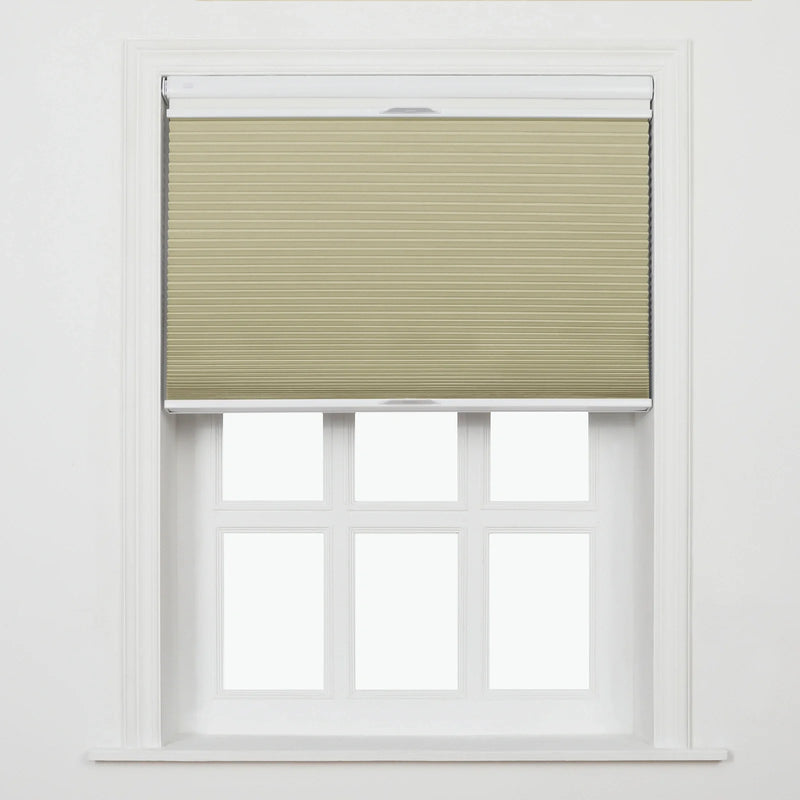 Aura No-Drill Day Night Blackout Cellular Window Blinds Cordless