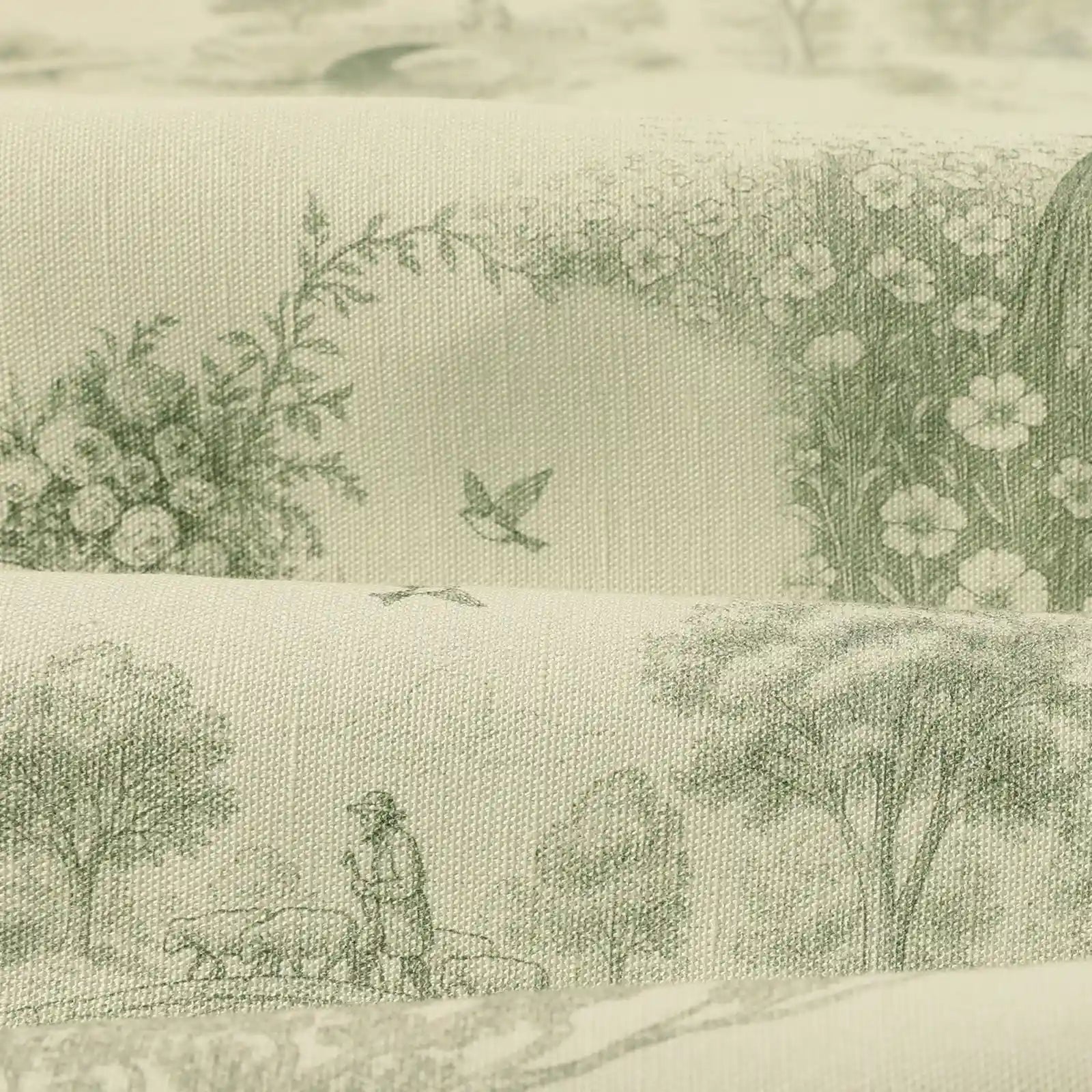 MS. MAVERICK MUSE x TWOPAGES Pastoral Printed Linen Cotton Pleated Curtains