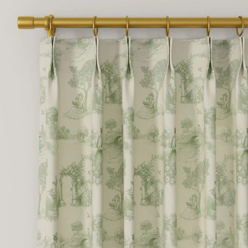 MS. MAVERICK MUSE x TWOPAGES Pastoral Printed Linen Cotton Pleated Curtains