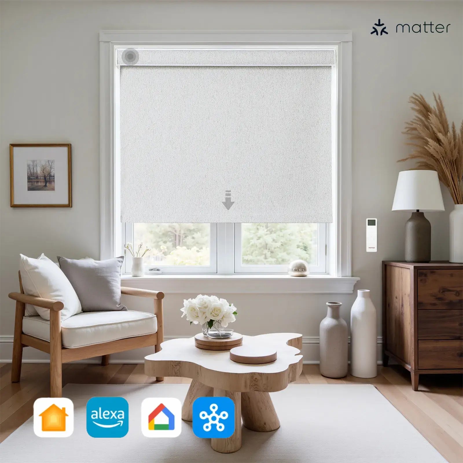 Alvin Motorized Linen Blackout Roller Blind?-TWOPAGES