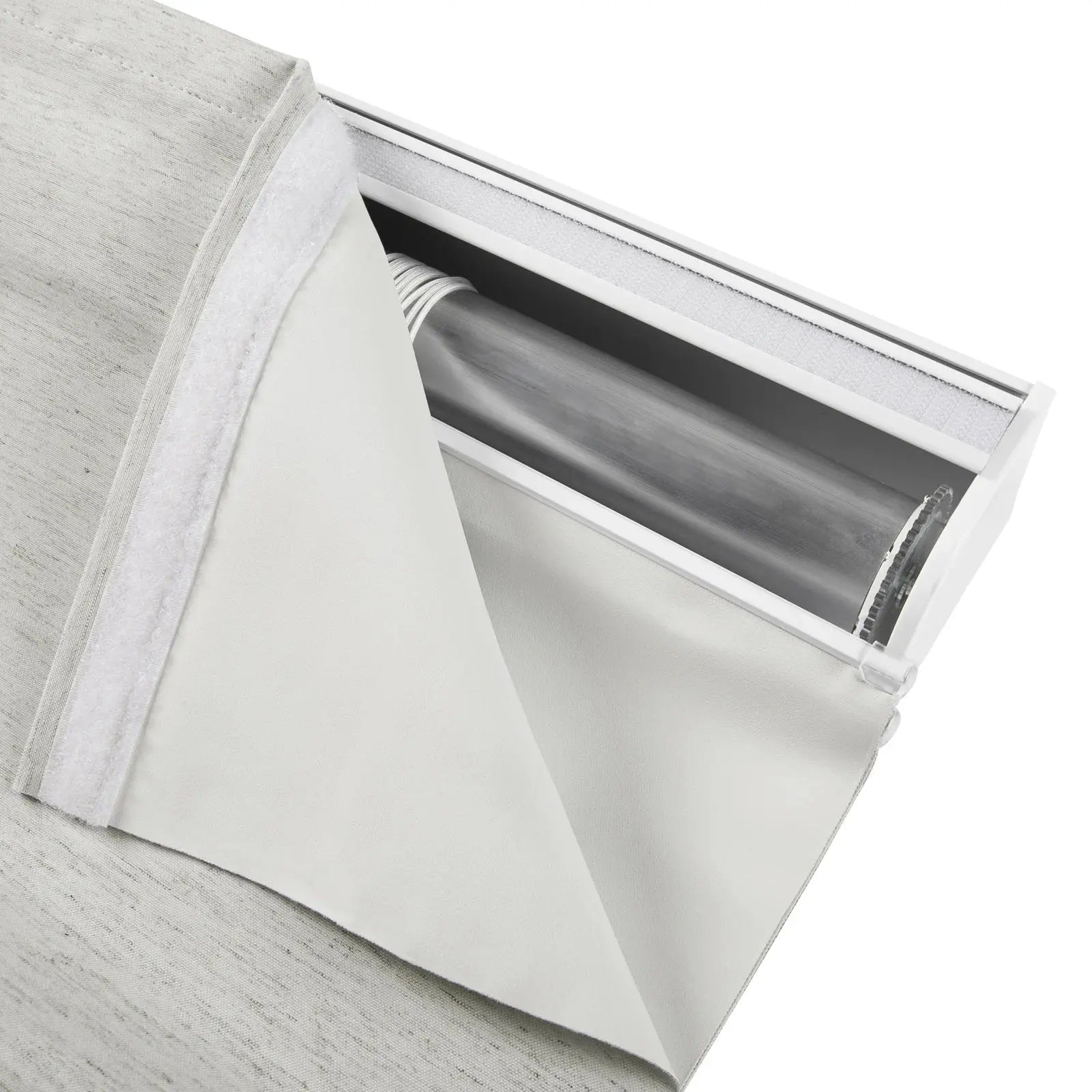 Alvin Motorized Linen Blackout Roman Blind?-TWOPAGES