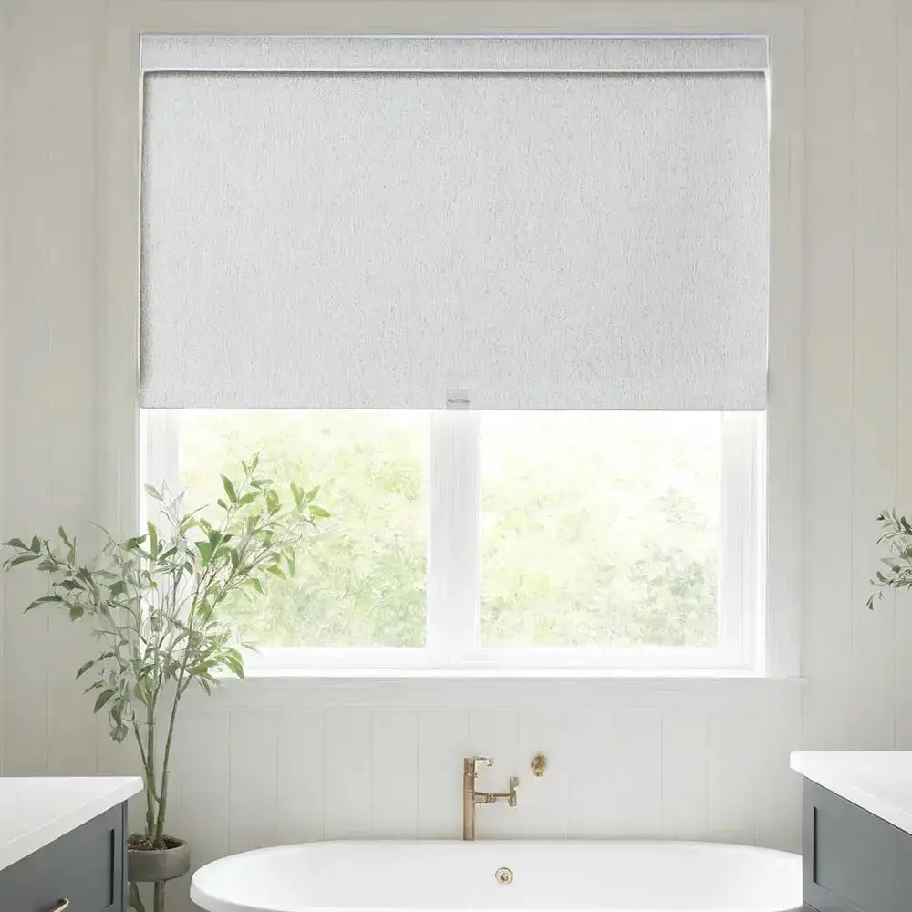 Alvin Linen Blend Cordless Roller Blinds-?Linen Beige M123-20 | Blackout-TWOPAGES