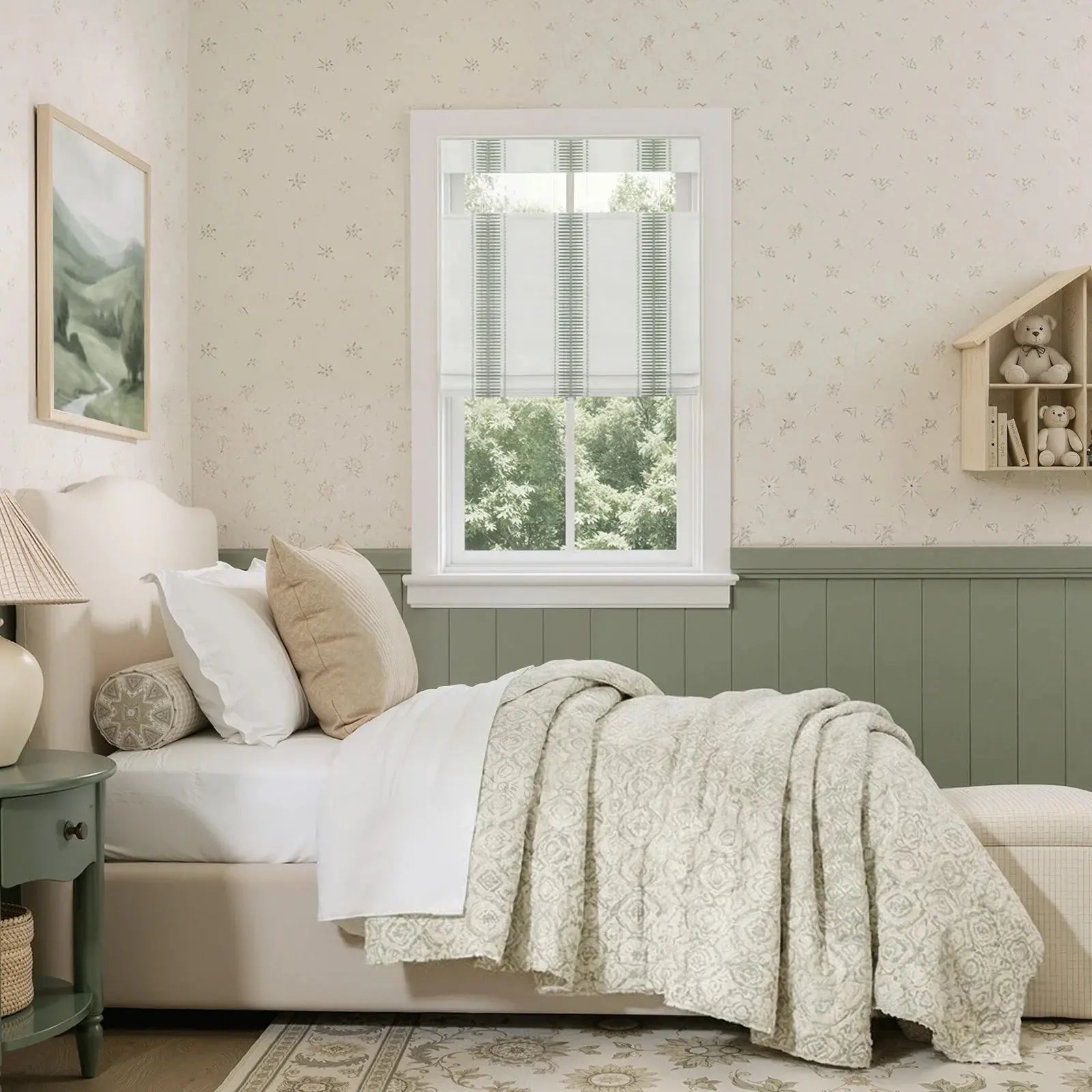 Custom Top Down Bottom Up Roman Shade Cordless- -TWOPAGES