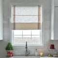 Custom Roman Shade with Trim Border Cordless- -TWOPAGES