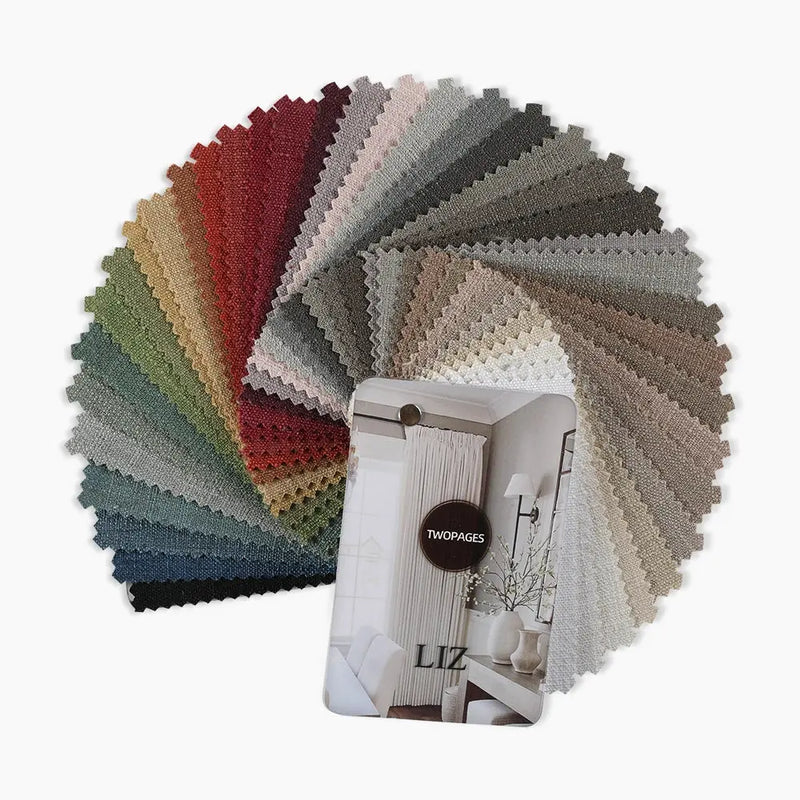 Liz Linen Blend Fabric Sample Booklet 38 Colors