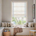 Custom Roman Shade with Trim Border Cordless -TWOPAGES