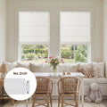 Custom Linen No-Drill Flat Fold Roman Shade Cordless- -TWOPAGES