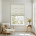 Leah Nicole Dandelion Blockprint Cotton Roman Shade Cordless- -TWOPAGES