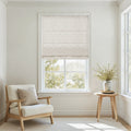 Leah Nicole Dandelion Blockprint Cotton Roman Shade Cordless- -TWOPAGES