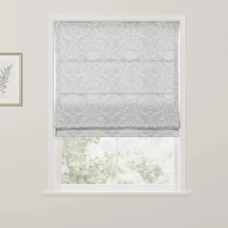 Leah Nicole Dandelion Blockprint Cotton Roman Shade Cordless- -TWOPAGES
