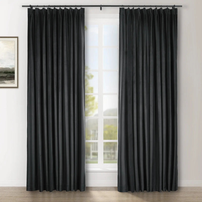 Amy Switzer Printed Velvet Pleated Drapery -TWOPAGES