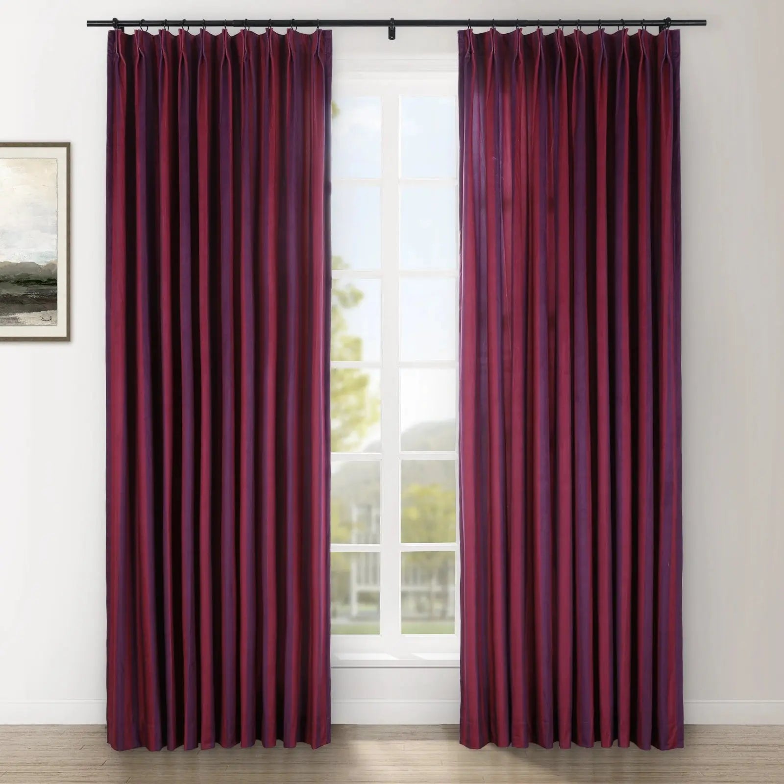 Amy Switzer Printed Velvet Pleated Drapery -TWOPAGES