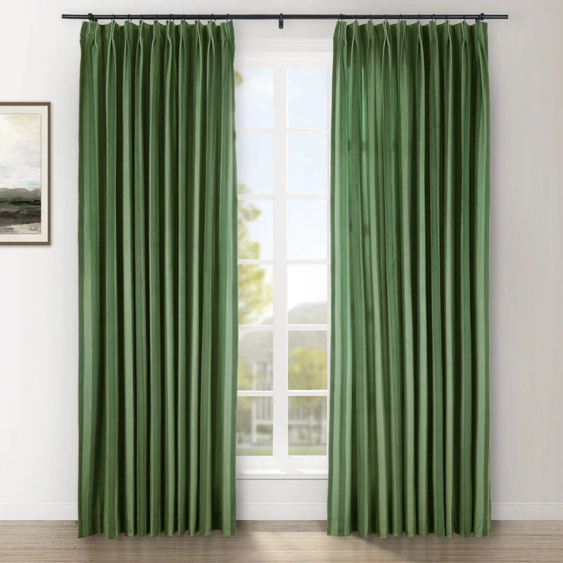 Amy Switzer Printed Velvet Pleated Drapery -TWOPAGES