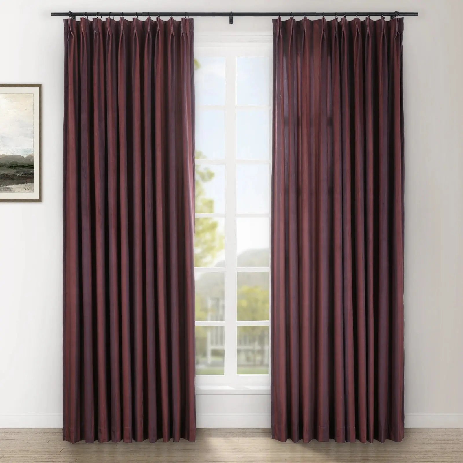 Amy Switzer Printed Velvet Pleated Drapery -TWOPAGES