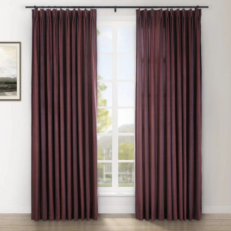 Amy Switzer Printed Velvet Pleated Drapery -TWOPAGES