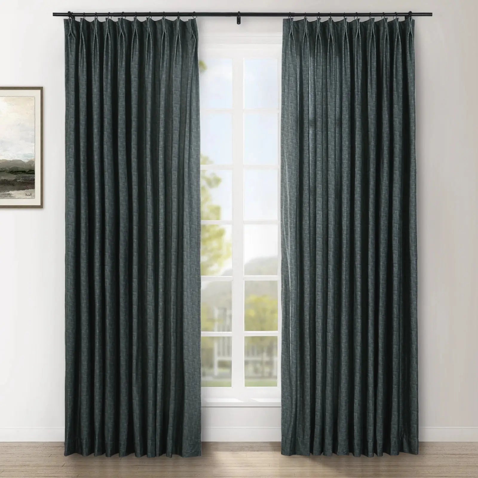Amy Switzer Printed Velvet Pleated Drapery -TWOPAGES