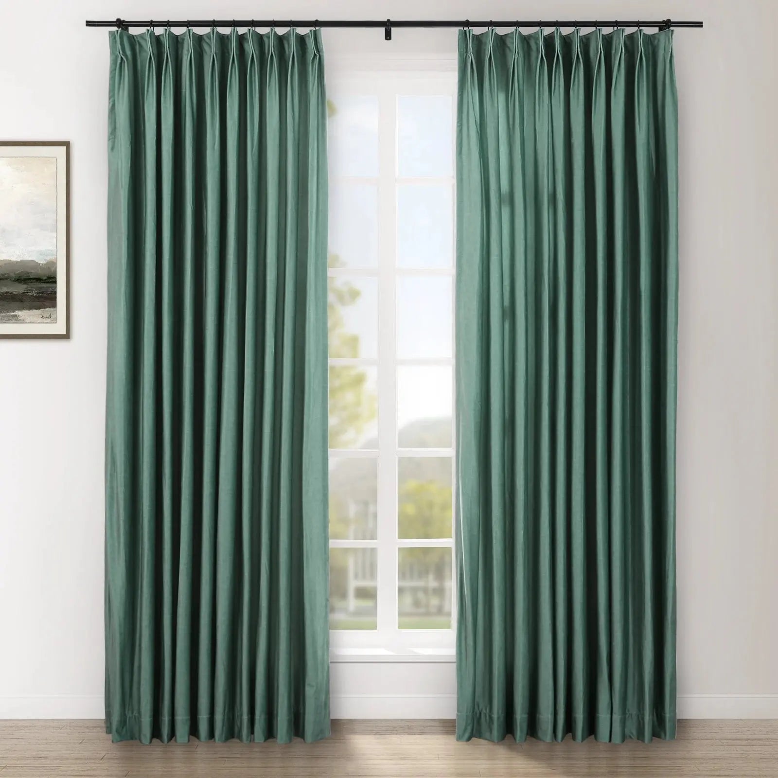 Amy Switzer Printed Velvet Pleated Drapery -TWOPAGES