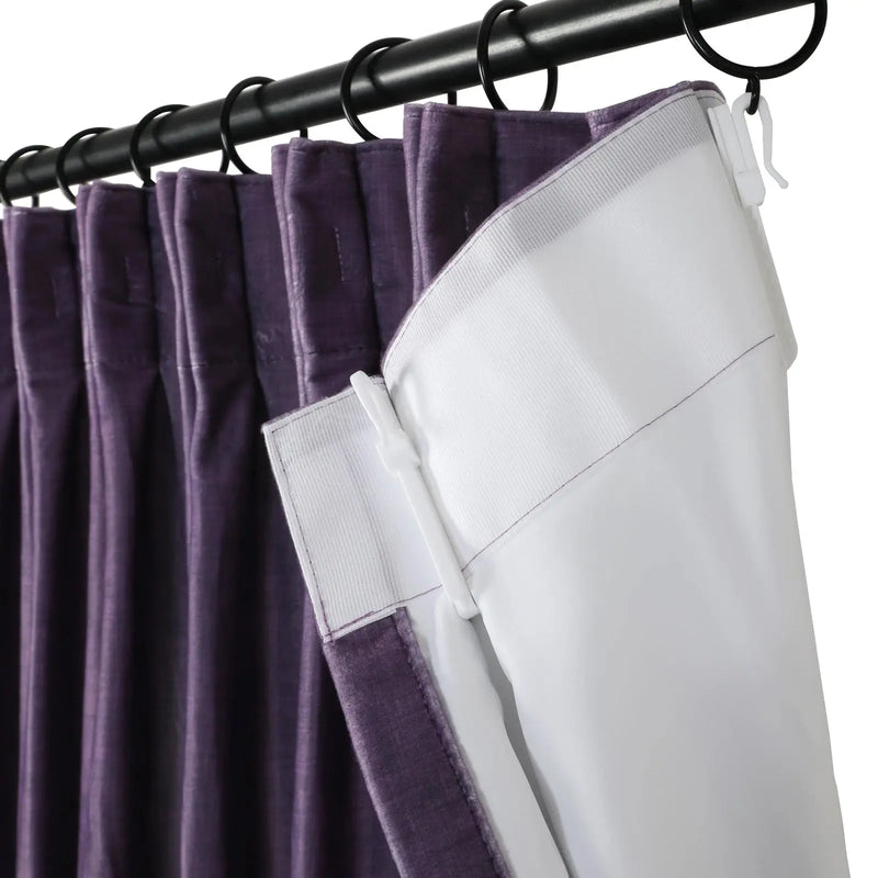 Amy Switzer Printed Velvet Pleated Drapery -TWOPAGES