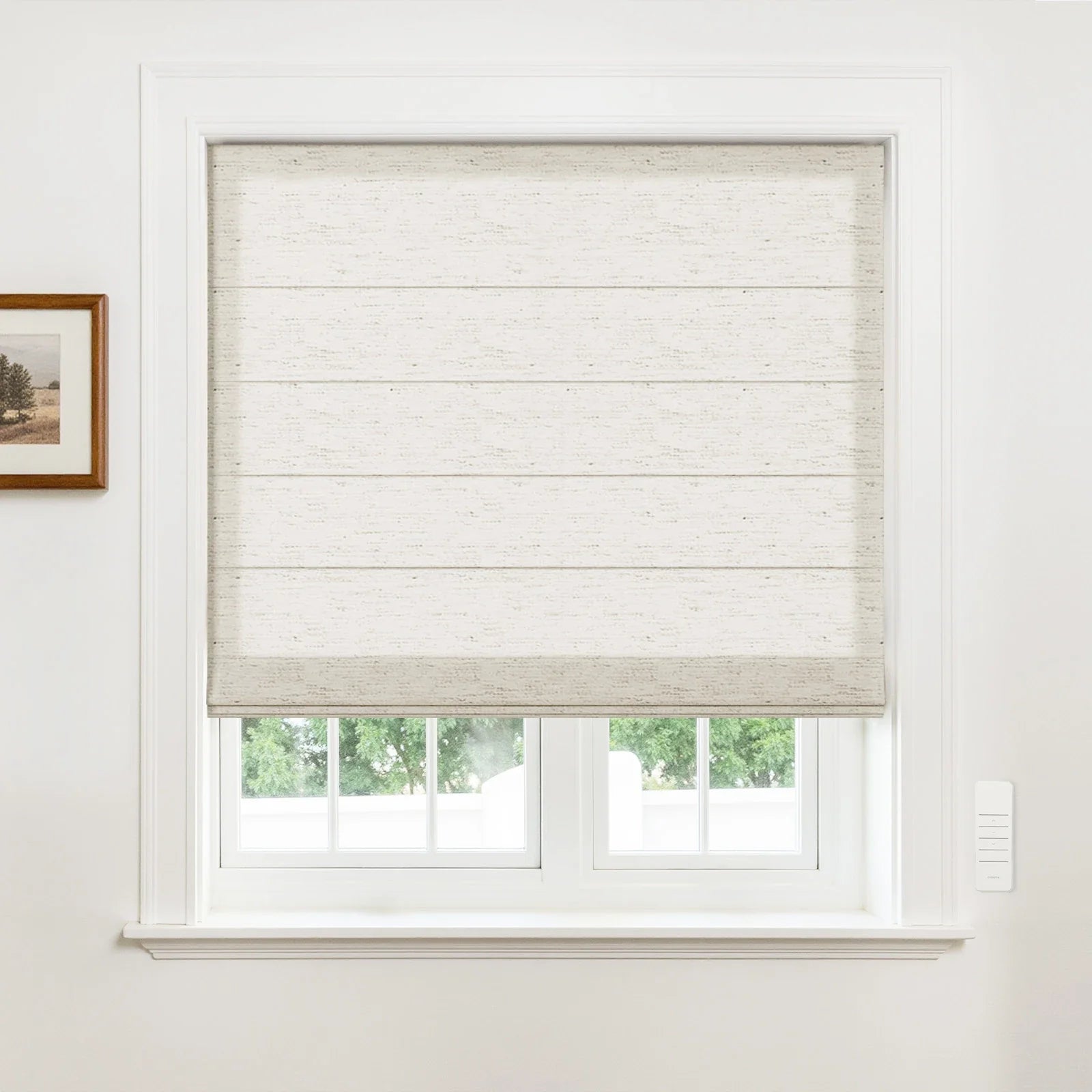 Alvin Motorized Linen Room Darkening Roller Blind?-TWOPAGES