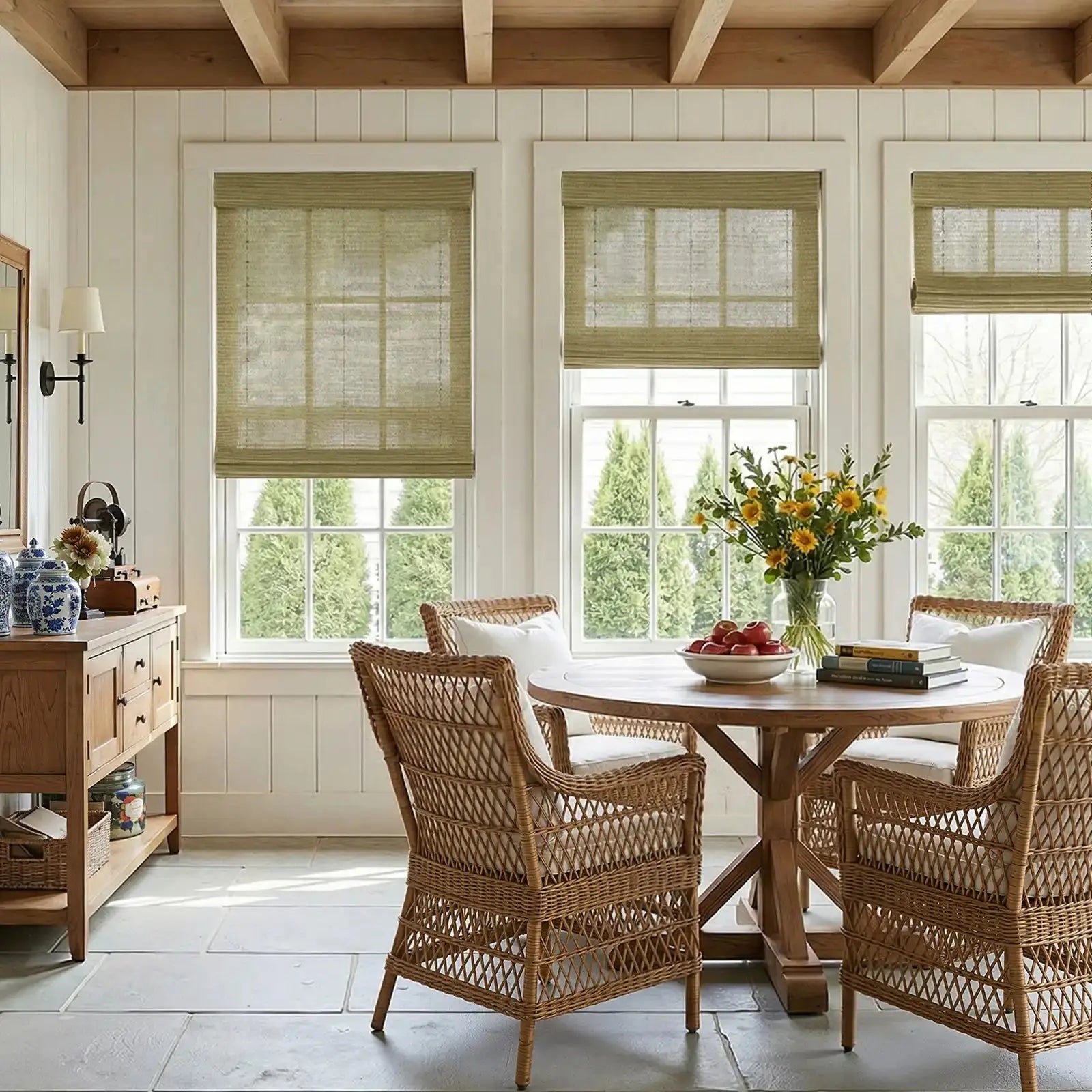 Rae Natural Ramie Bamboo Woven Blinds - Series P-?-TWOPAGES CURTAINS