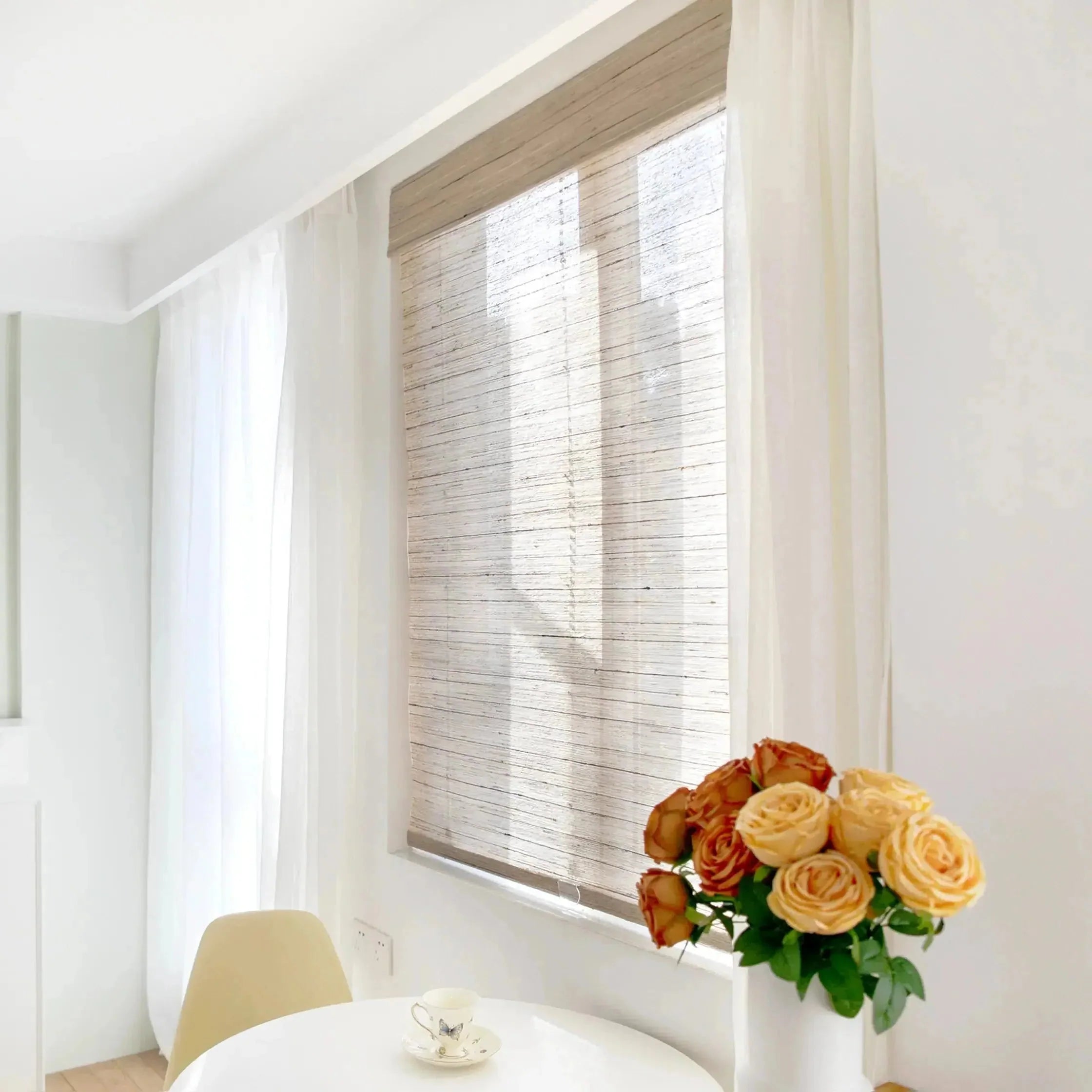 Natural Ramie Bamboo Woven Blind - Beige?-TWOPAGES CURTAINS