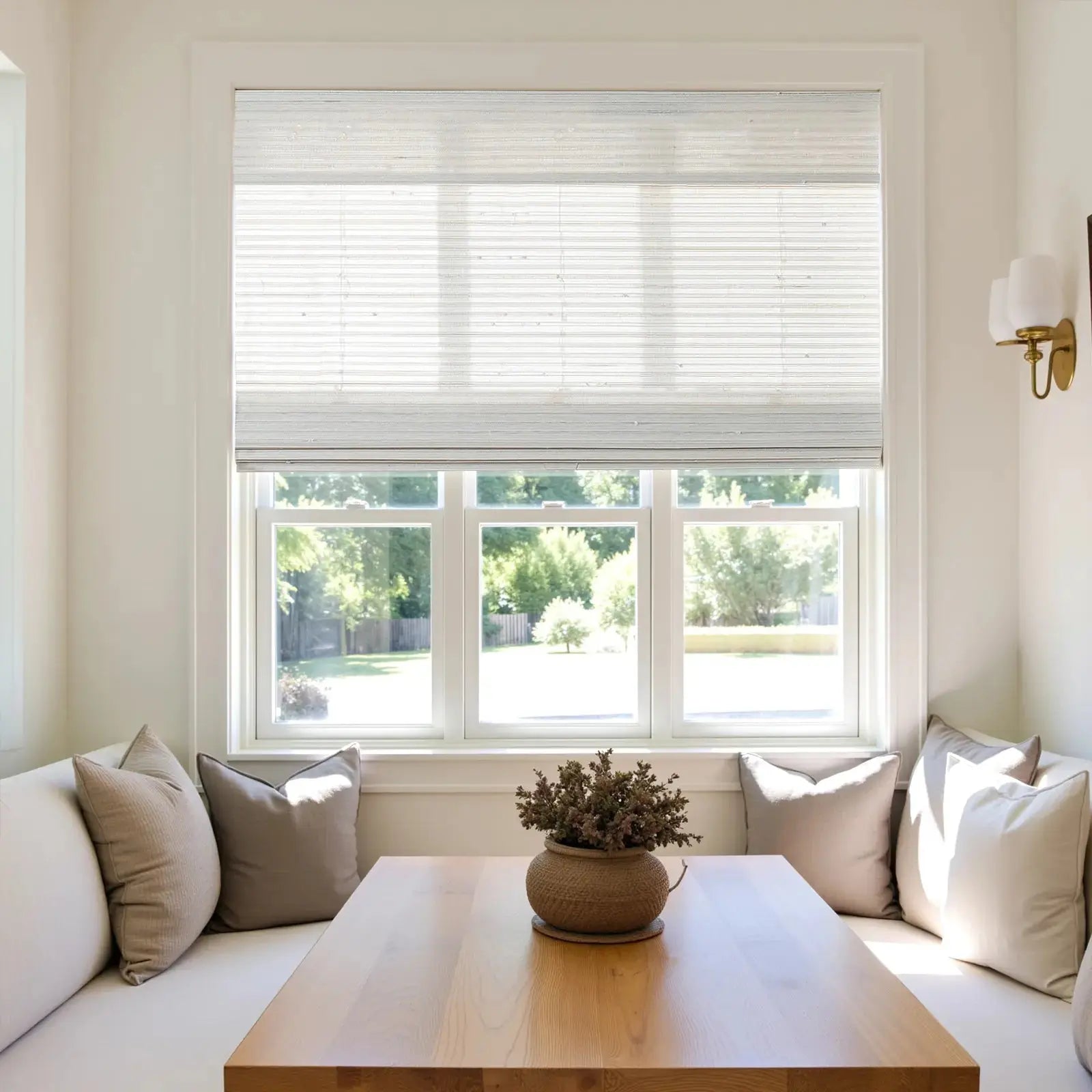 Natural Paper Bamboo Woven Blind - Marble White?-TWOPAGES CURTAINS