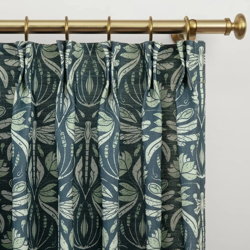 Kate Frost Pattern Cotton Drapery Pleated- -TWOPAGES